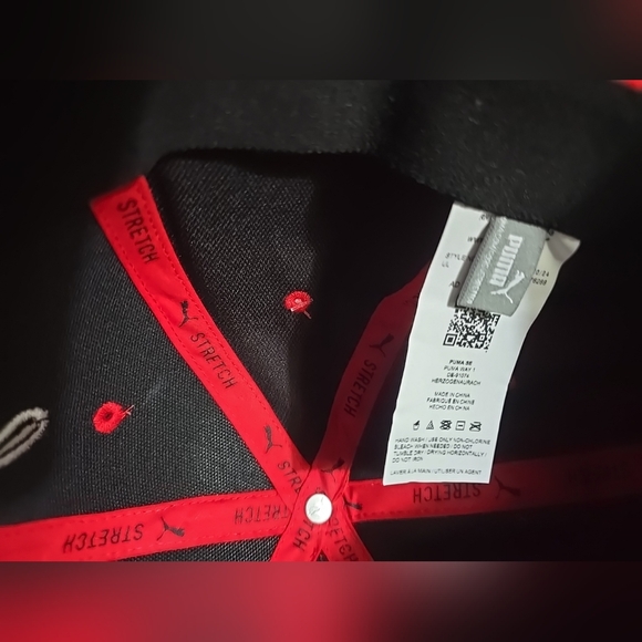 Red Puma Casual Cap With Black Logo - Picture 11 of 11